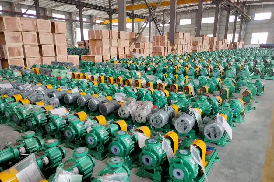 Warehouse inventory of gear oil pumps ready for shipping